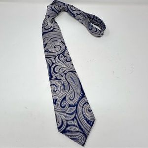 Michael Kors Blue & Silver 100% Silk Tie in EUC